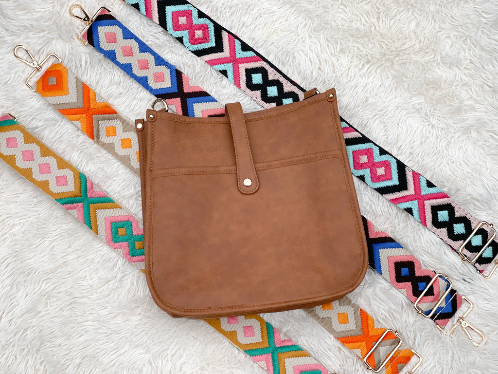 Vegan Leather and Suede Crossbody - Pick Your Strap