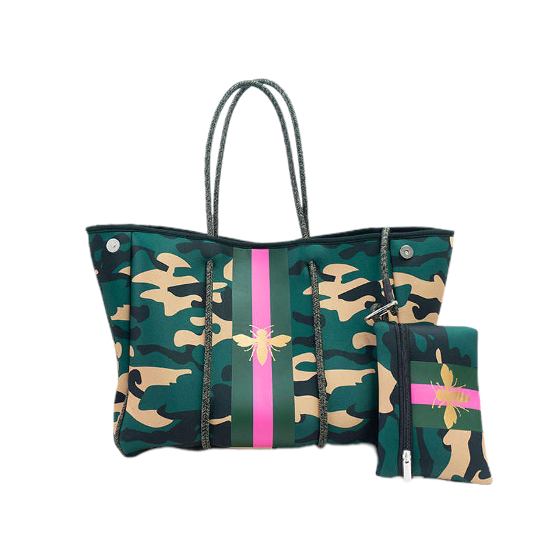 Babs + Birdie Large Neoprene Tote with Matching Wristlet
