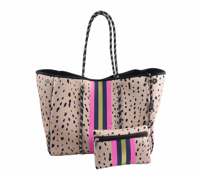 Babs + Birdie Large Neoprene Tote with Matching Wristlet