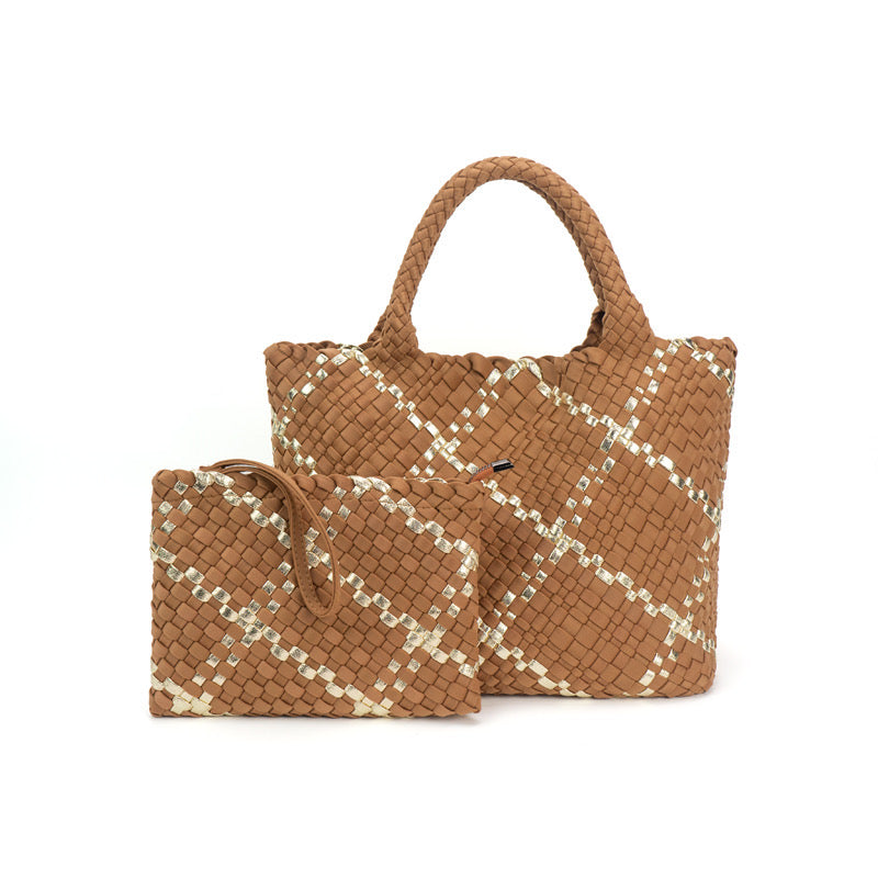 thumbnail image 2 of The Fiona | Checkered Woven Bum Bag (11 Colors 2 of 12