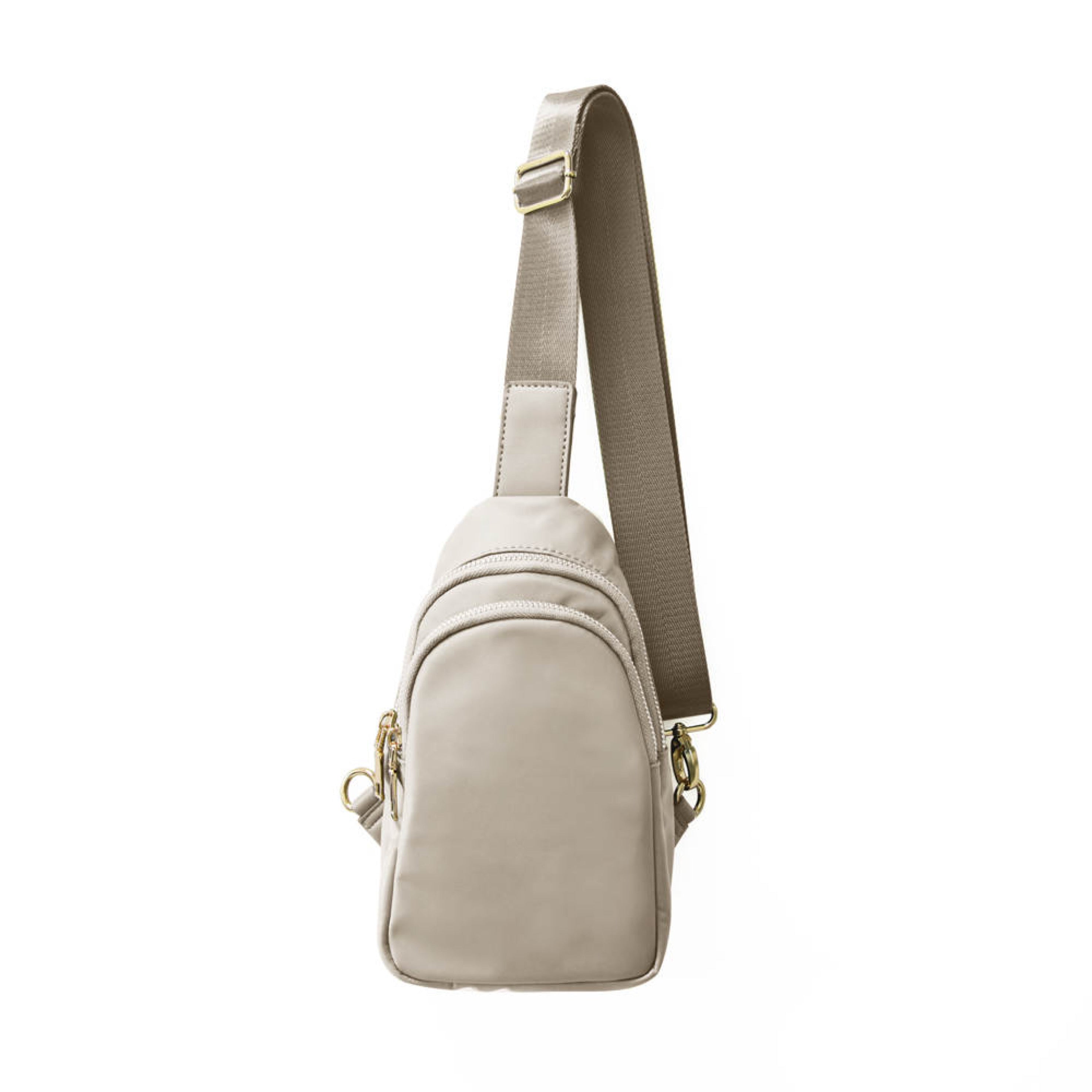 The River Sling Bag with Solid Strap | Taupe – Babs+Birdie